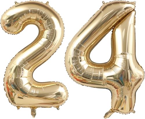 Miniatura 67 de 40 Inch Light Gold 18 Number Balloons White Gold Giant 18 Foil Mylar Helium Large Digital Balloon Champagne Gold Birthday Numbers Jumbo Balloons