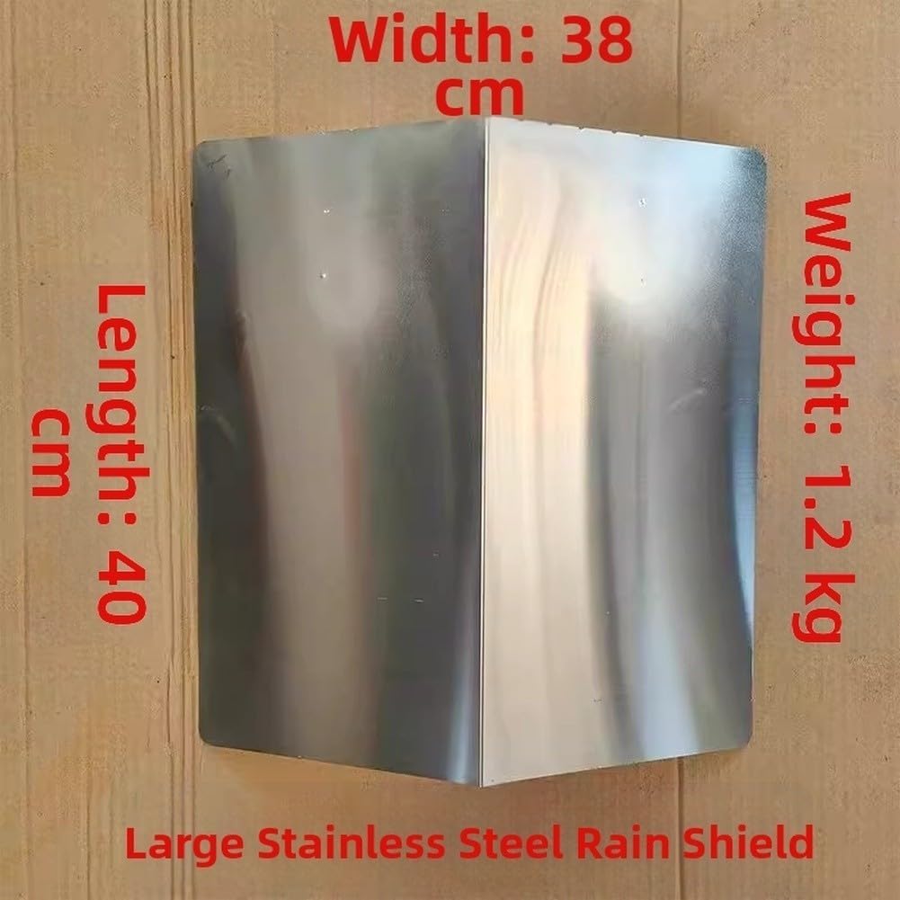 Große Schutzhülle 40x38cm Aus Edelstahl Silber(L) | Rostfreier Stahl, langlebig, wetterbeständig, 30x23cm, silbernes Finish