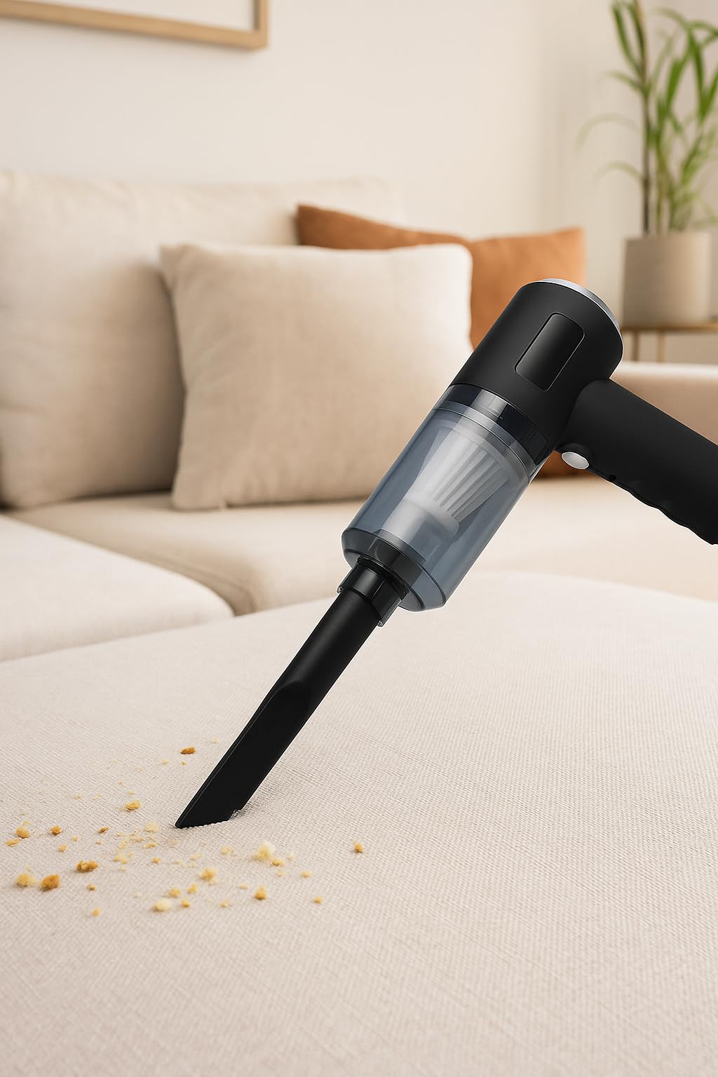 Mini Aspirador sin Cable. Aspiradora de Mano. Potente 6000 PA, hogar, Coche, pelos de Mascotas, teclados. Carga USB 30 Minutos de autonomía. Accesorios Coche. Aspiradoras.