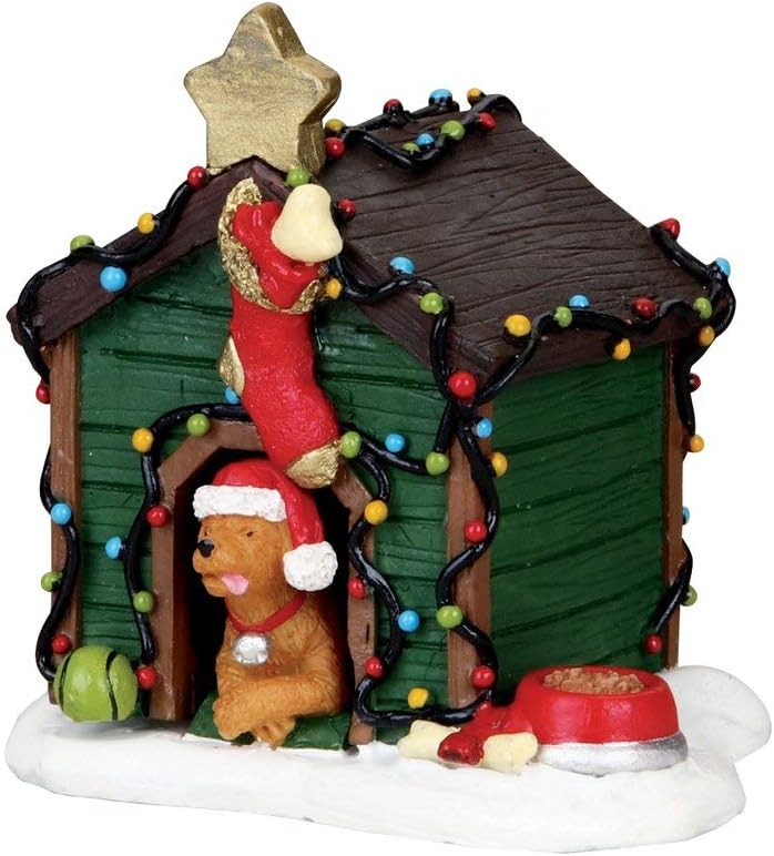 Village Collection Decorated Light Doghouse #02808