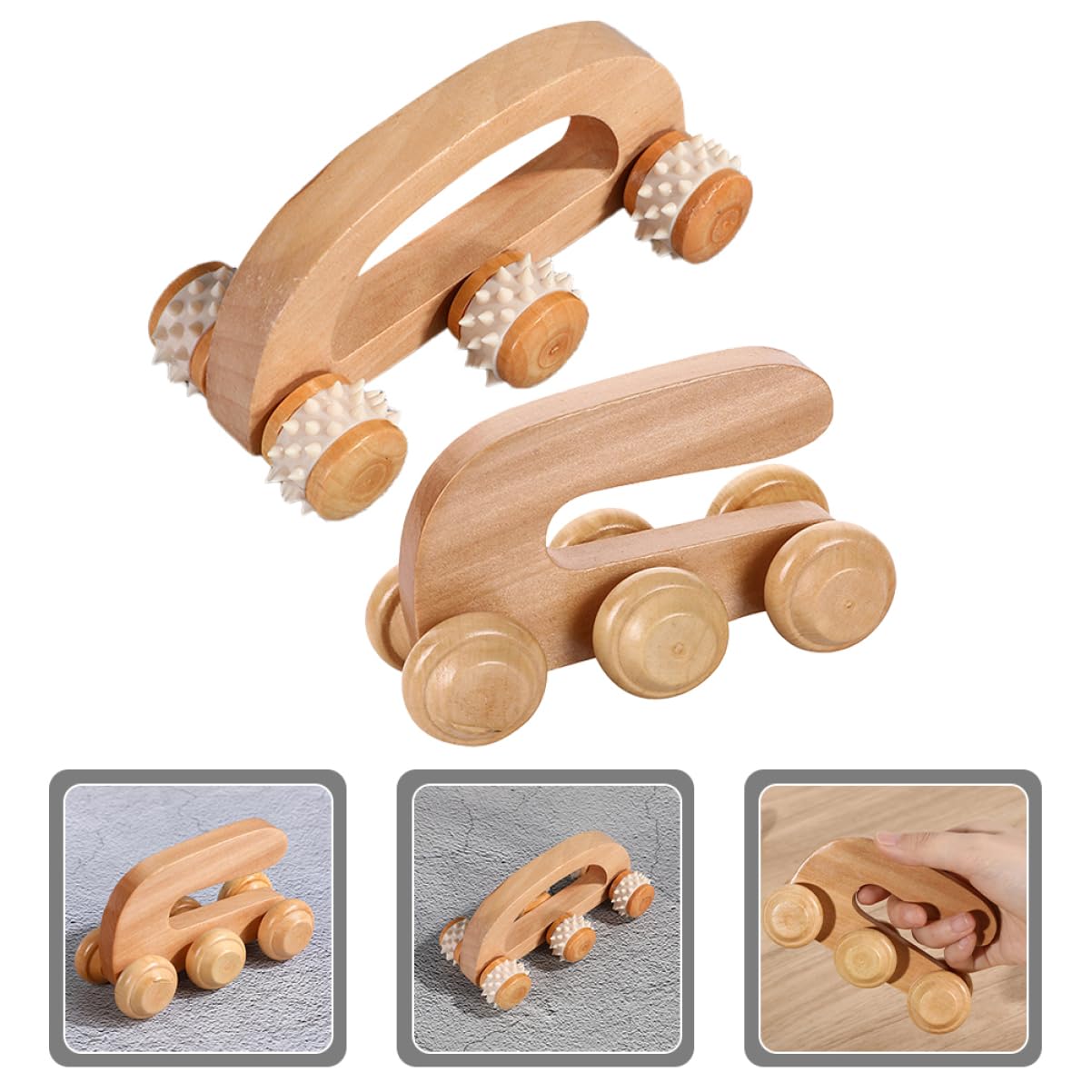 Healvian 8piezas Rodillo De Masaje De Madera Herramienta De Masaje Para Pies y Cuerpo y Ligera Para Relajación