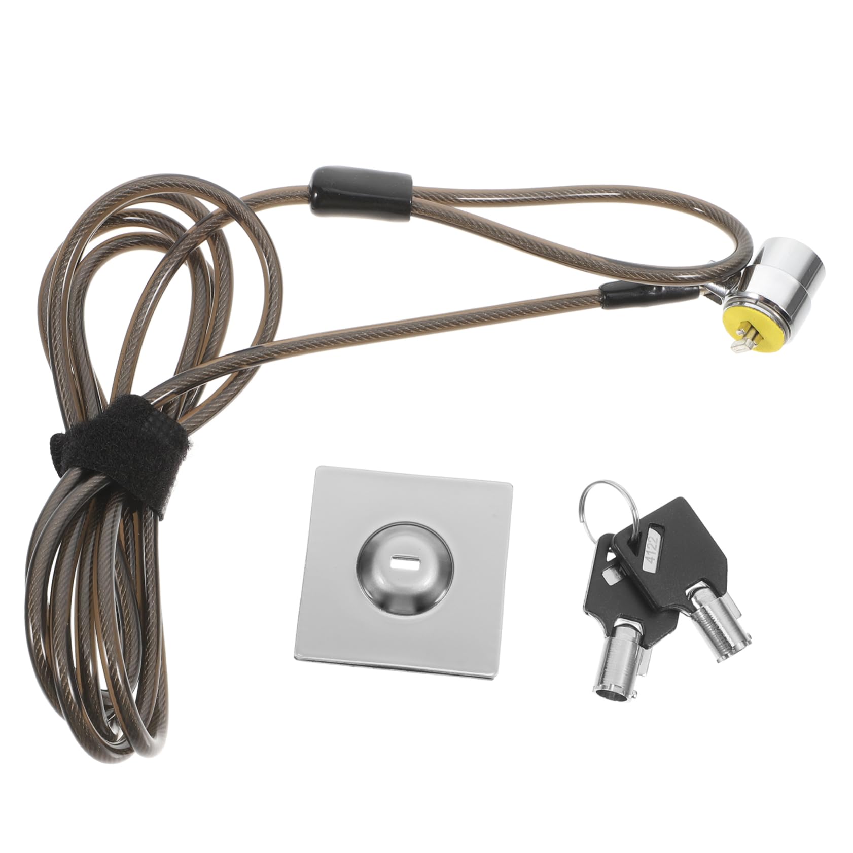 NUOBESTY Candado con Cable de Acero Inoxidable de 1.9 Metros Bloqueo Antirrobo Seguro de Aleación de Zinc para Portátil para Oficina y Dormitorio