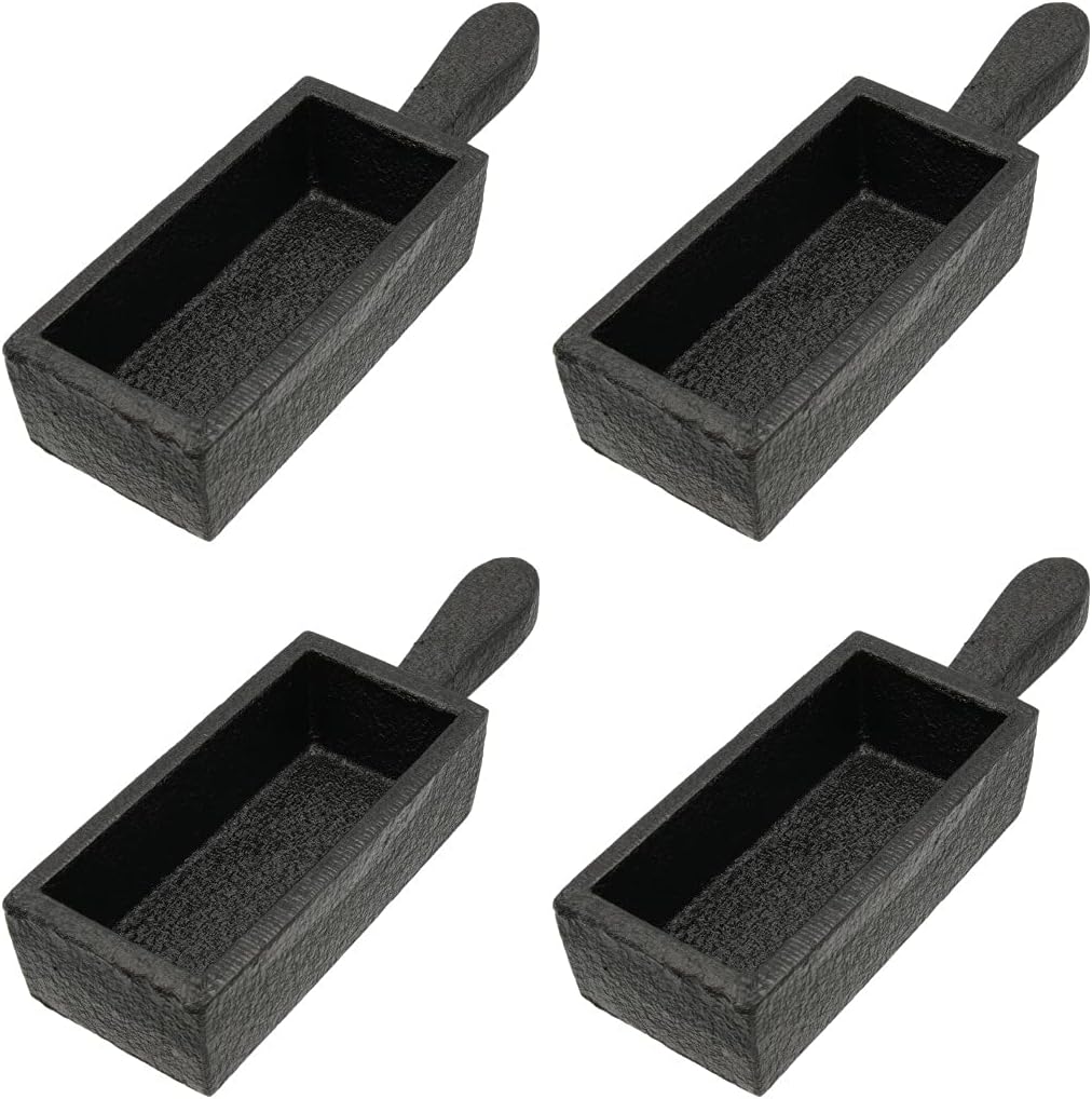 100 oz Cast Iron Loaf Bar Ingot Mold W/Handle Melting Gold Silver Copper Scrap (4)