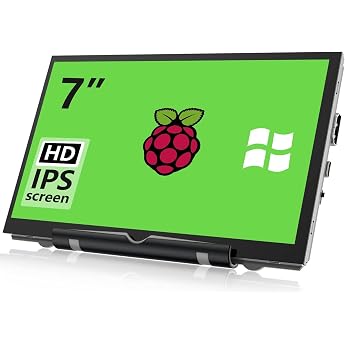 HAMTYSAN 7 Inch Raspberry Pi Display Mini Monitor External Display 800 x 480 IPS Screen Small HDMI Monitor for Raspberry Pi 5/4/3/2/Zero/B/B+ Jetson Nano Win11/10/8/7 Non Touch