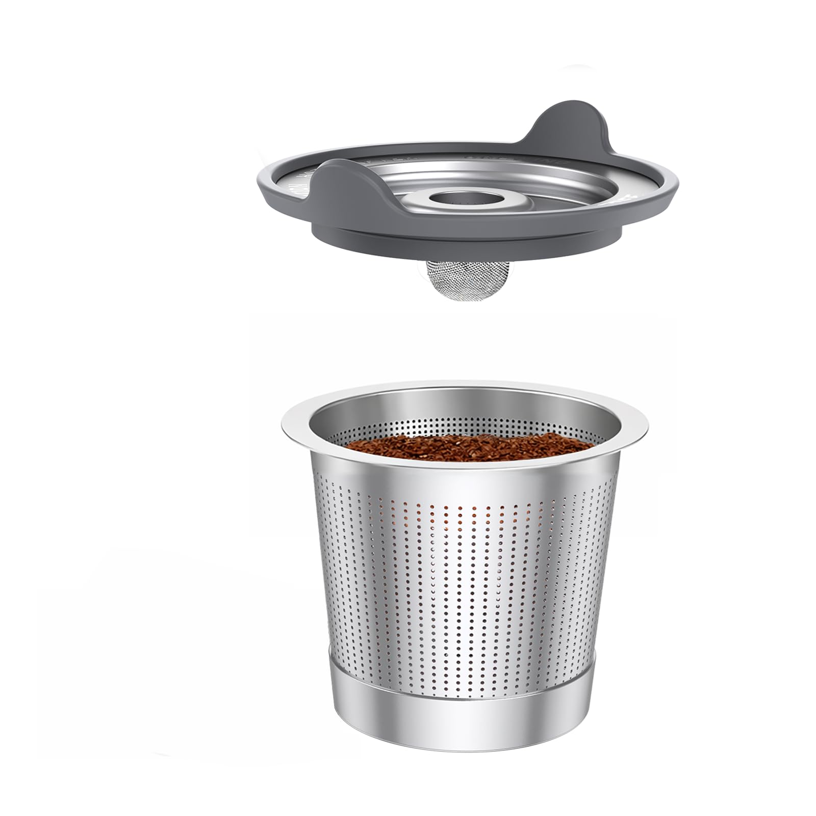 ComfortGrip™ Reusable K Cups for Keurig 1.0, 1 Pack Stainless Steel Coffee Pods with Anti-Scald Silicone Lid, 304 Food-Grade Steel, BPA-Free (Not for K-Slim/K-Supreme/Keurig 2.0)