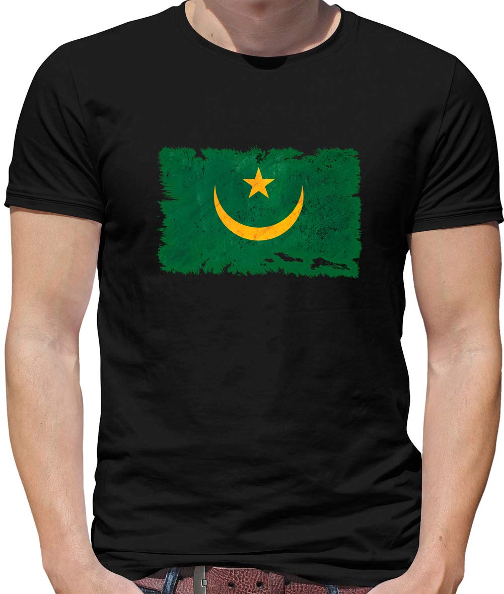 Mauritania Grunge Style Flag - Mens Premium Cotton T-Shirt