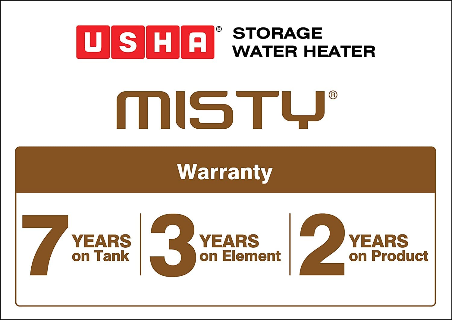 Buy Usha Misty Metal Water Heater-35 L (Grey) Online at Low Prices in India  - Amazon.in