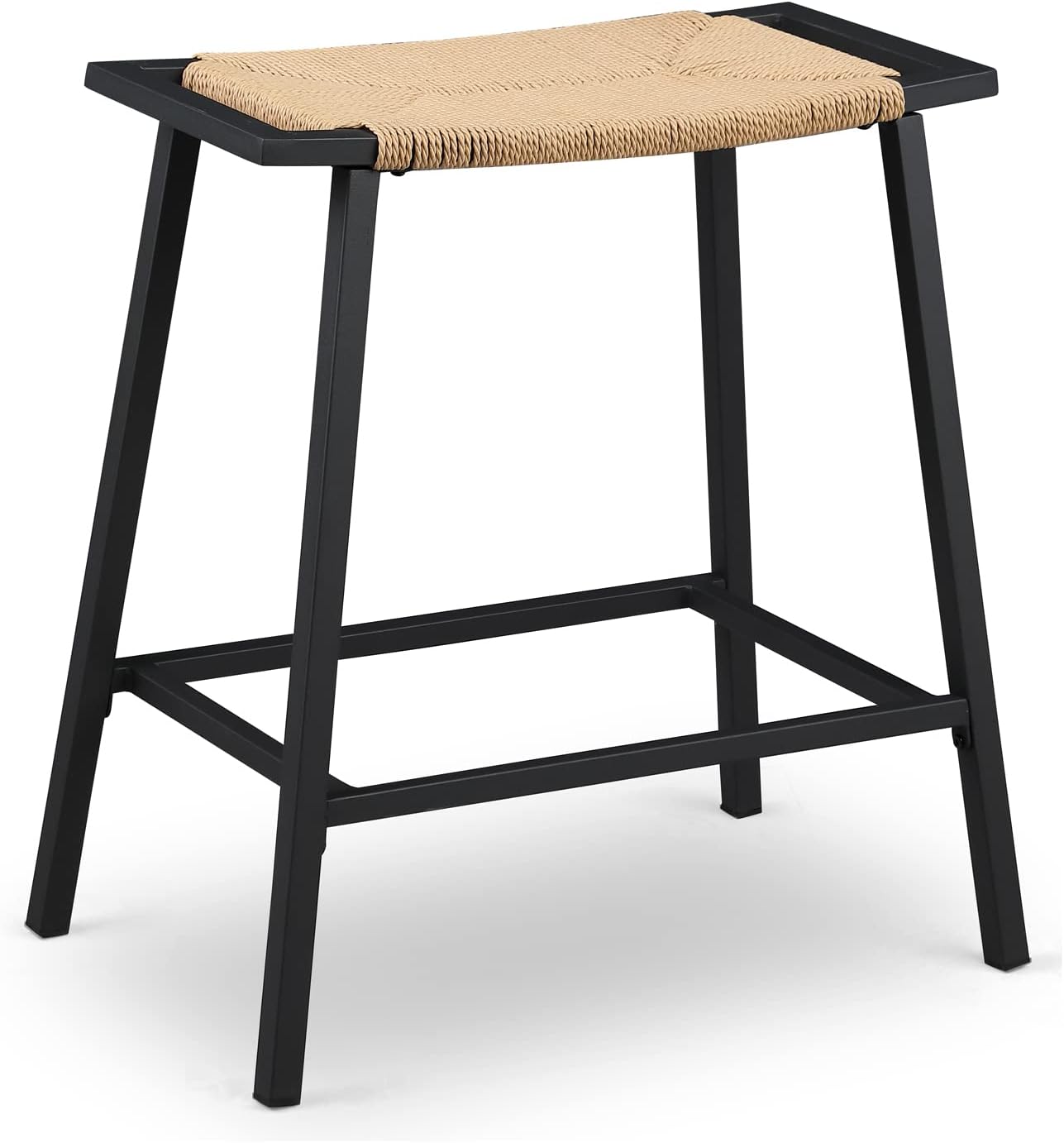OUllUO 26" Black Bar Stools, Counter Height Stools Set of 1