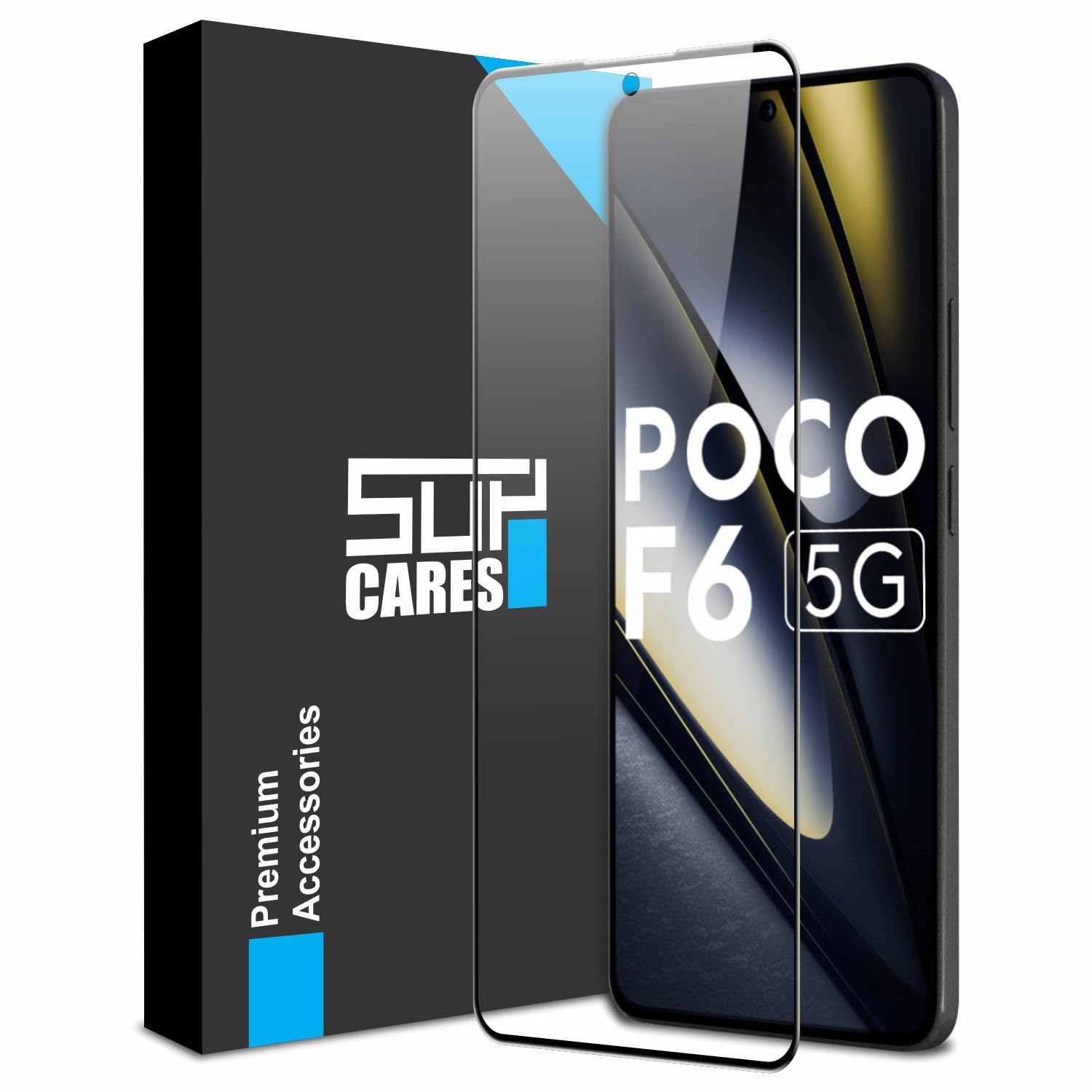 SupCares Edge to Edge Tempered Glass for Poco F6 5G (6.67 inch) with Easy Self Installation Kit | Black (B0D4DVXSNW) Amazon Price History, Amazon Price Tracker