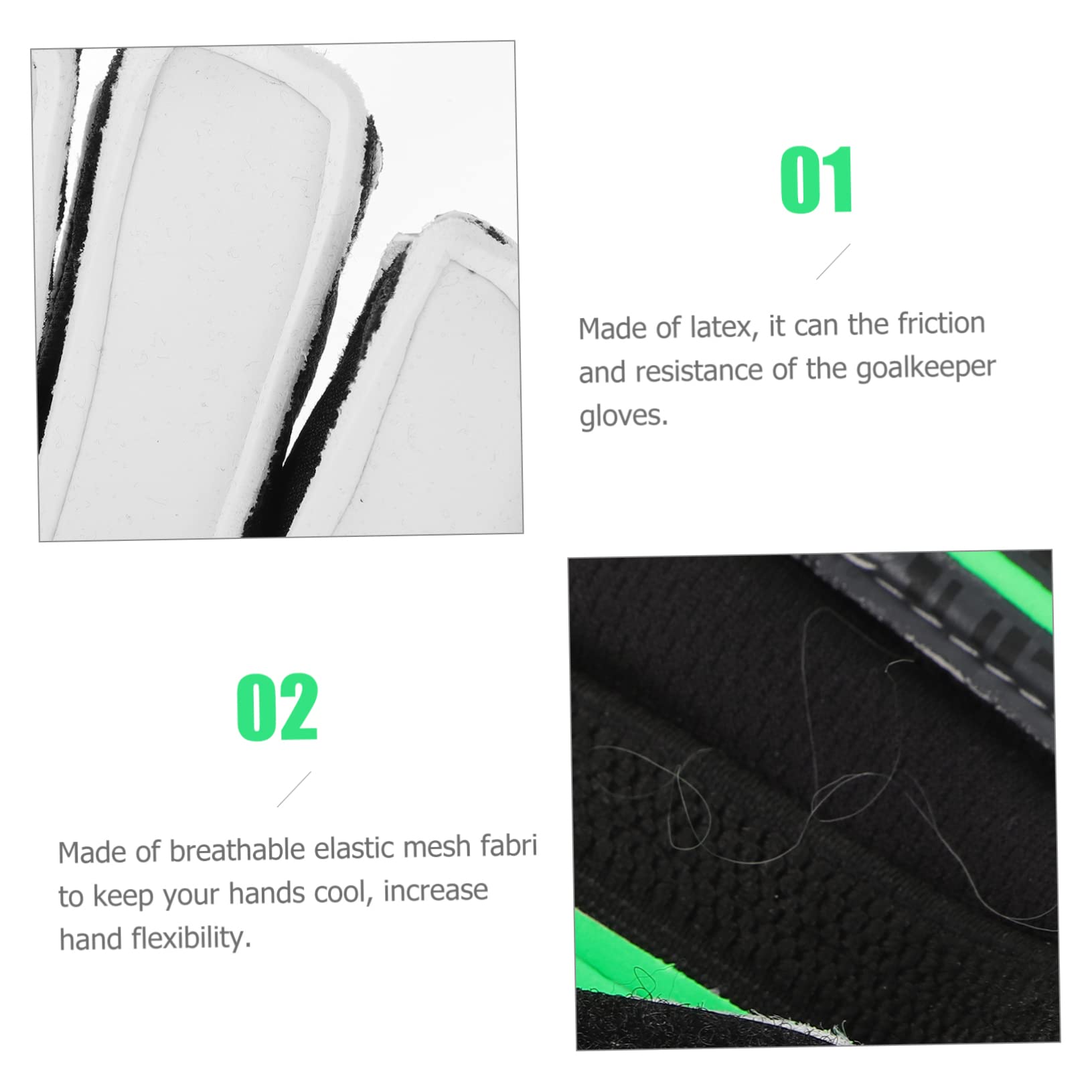 Kisangel 1 Pair of Goalkeeper for Soccer Durable Lightweight Football Size 9 Ideal for Youth and Adult Goalkeepers Football Supply