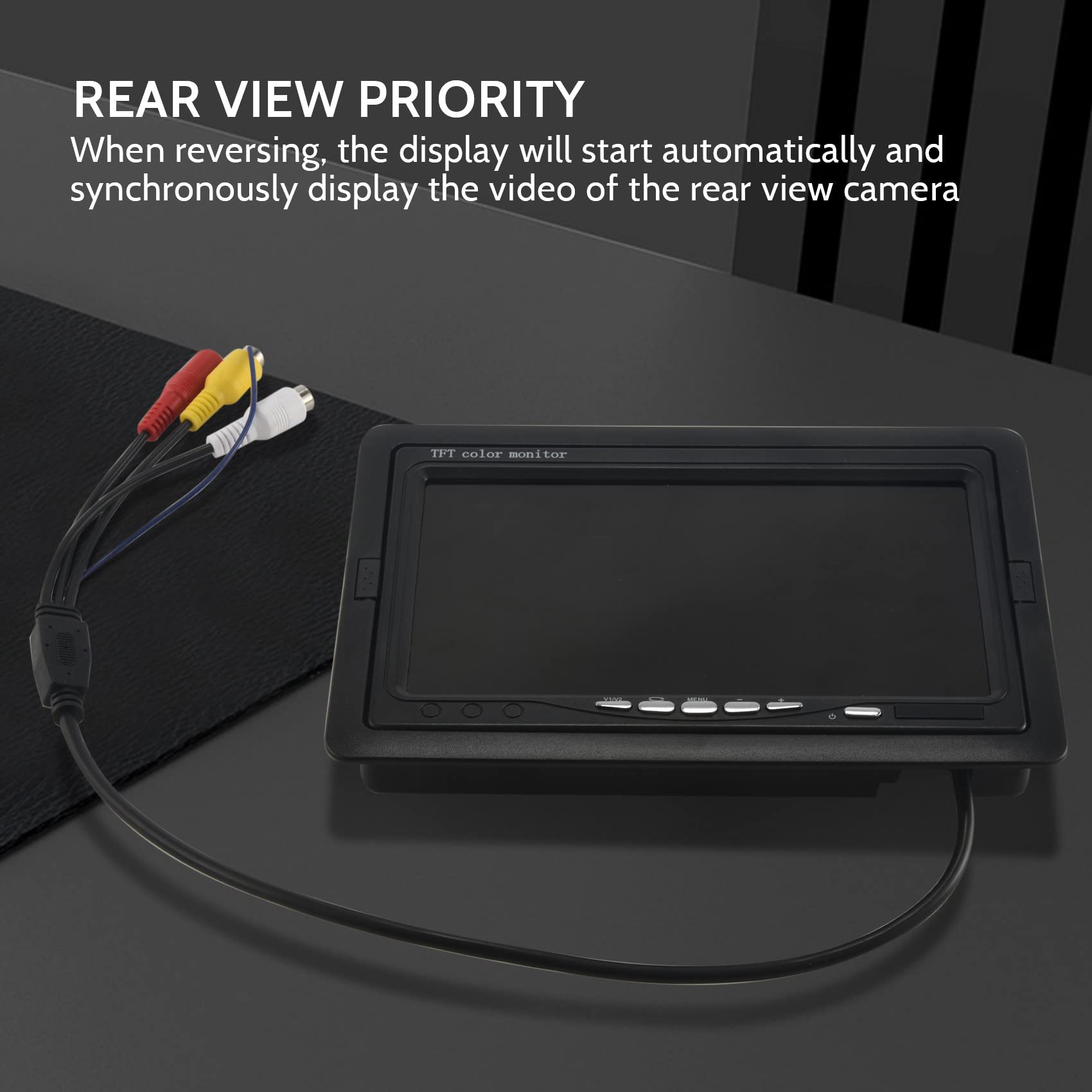 12V-24V 7 Pulgadas TFT LCD Color HD Monitor para CáMara CCTV Inversa de VisióN Trasera de Coche