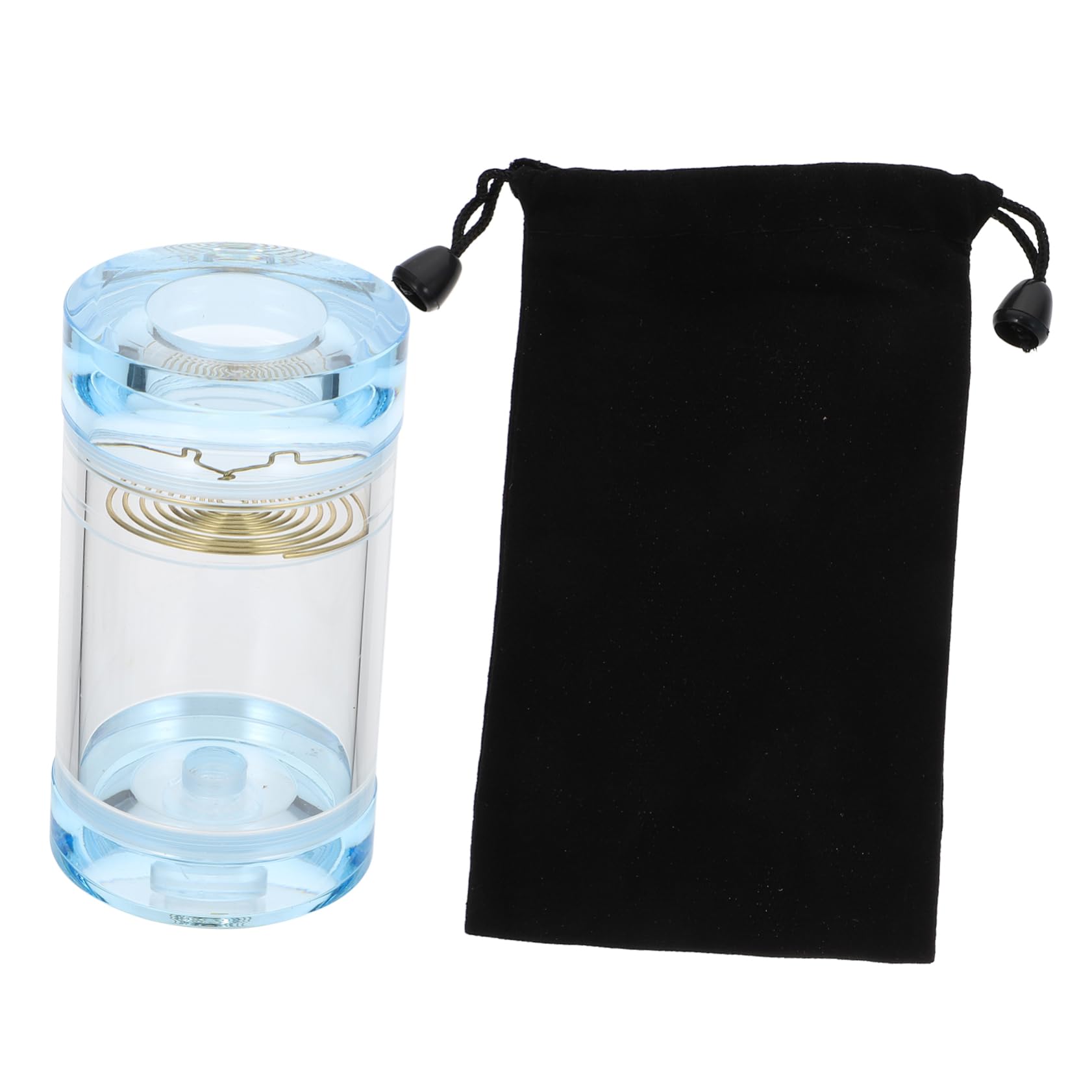 Milisten 1pc Jar Transparent Jar Holder Organic Clear Container Chirping Pot Feeding Tank Observation Tank Single-Hole Jar Crystal Tank Supply Feeding Pot Blue