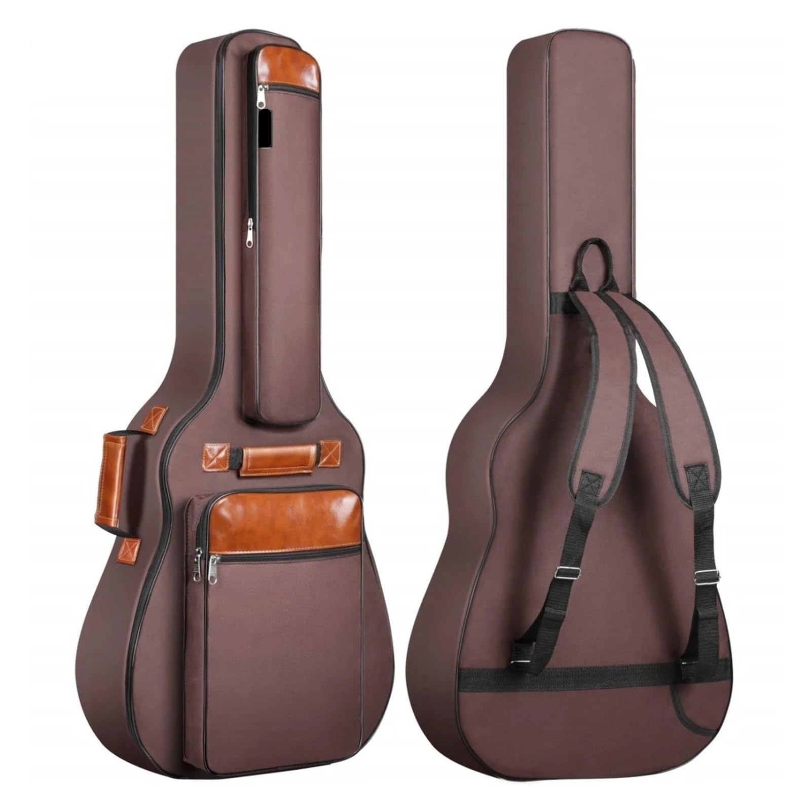 Funda Guitarra Bolsa for Guitarra de 41 Pulgadas, Gruesa, Impermeable, Nailon Oxford, con Doble Correa y Acolchado algodón, Mochila Concierto(Coffee)