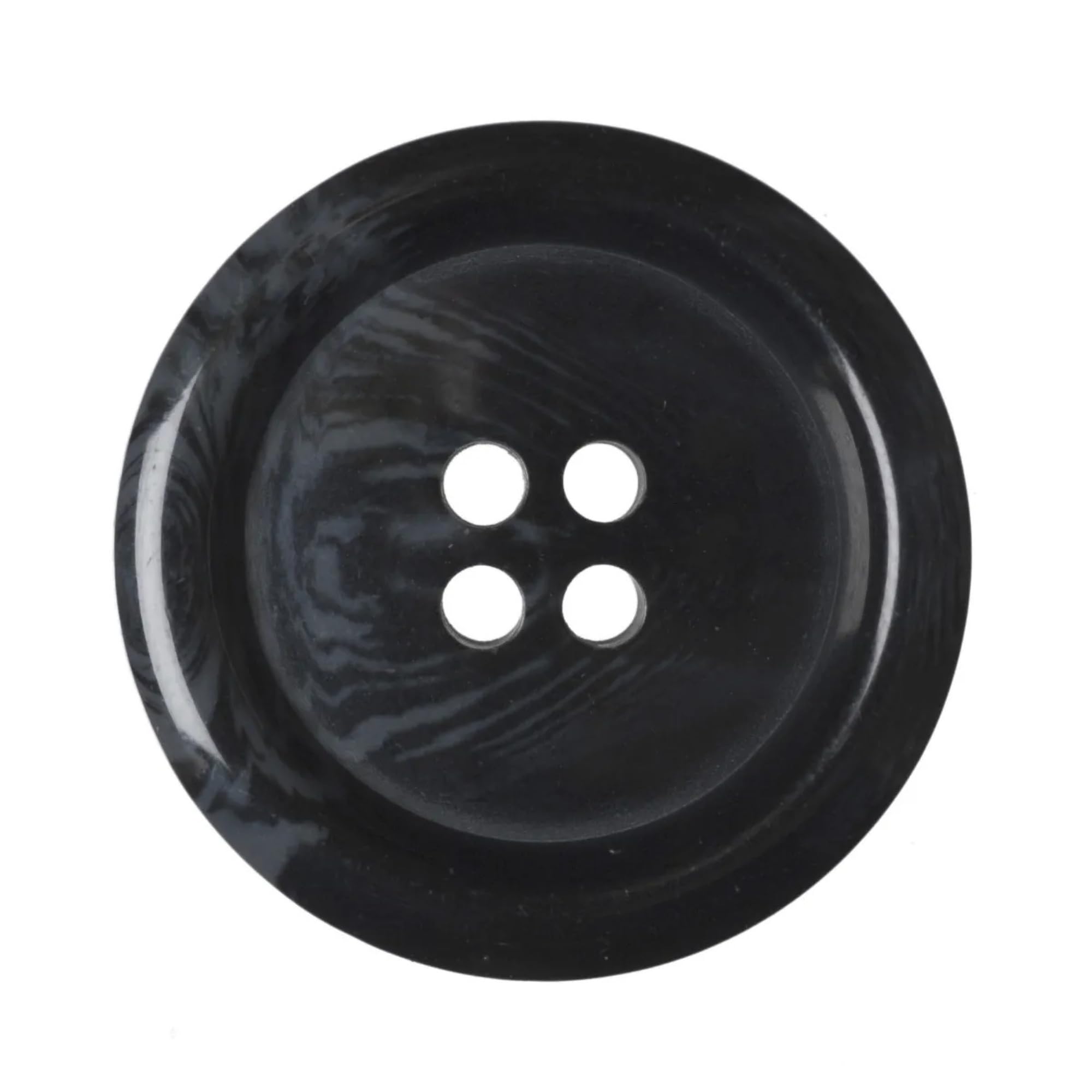Kledingknopen - mode hoorn naaiknoop 4 gaten ronde knopen set voor mannen vrouwen truien uniform, hemd, blazer, jas en jas (zwart, 25 mm