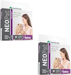 Antipulgas E Carrapatos Neopet Ourofino Para Gatos De 1 A 8kg - 02 Unidades