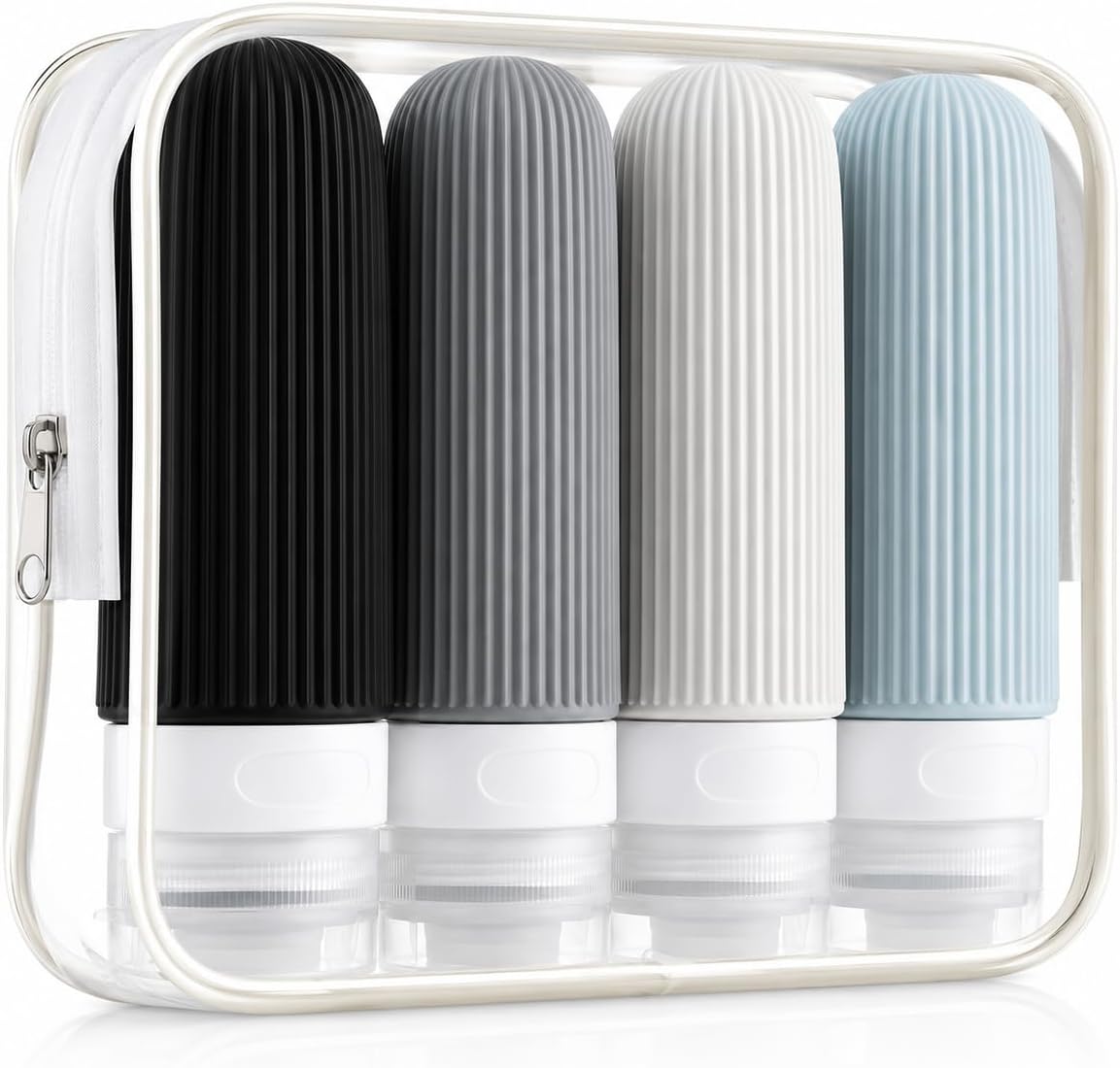 Kit 4 Frascos de Viagem para Cosméticos