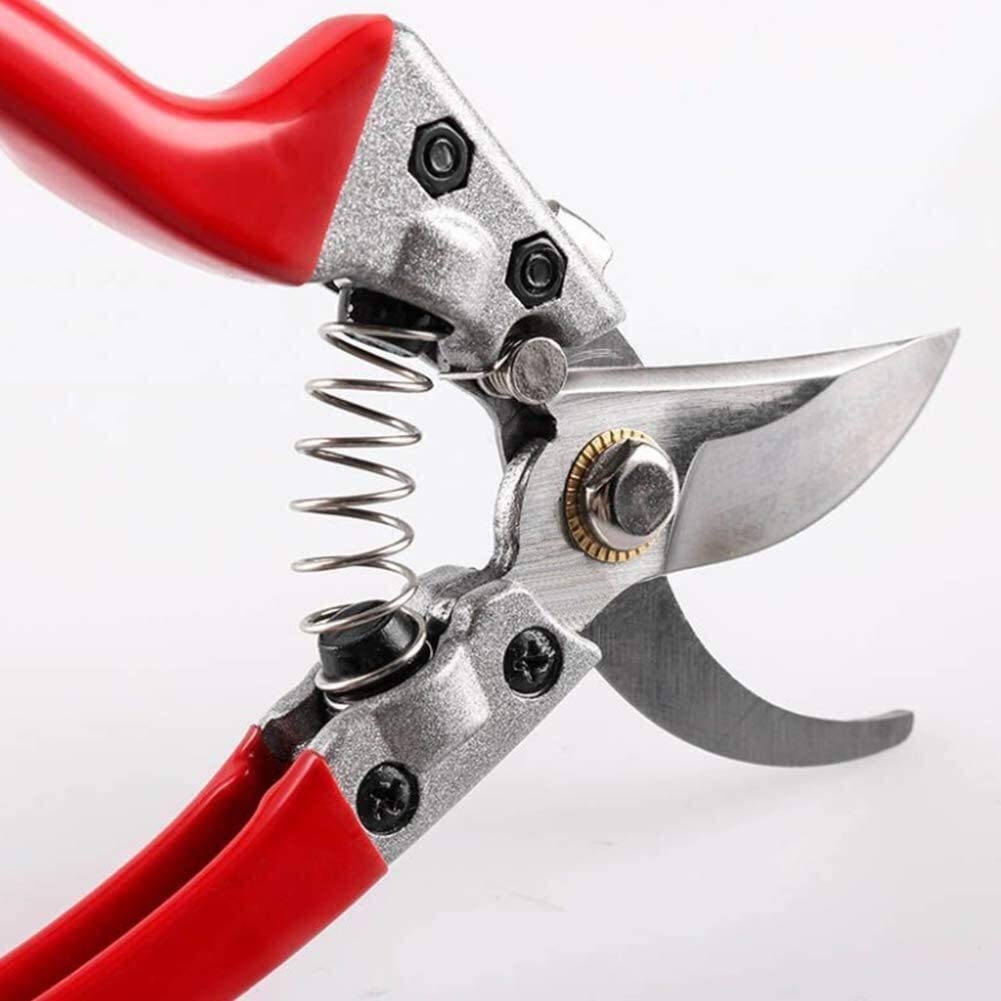 Gartenschere für die Gartenarbeit, arbeitssparende Gartenschere, Blumenschere, ergonomische Obstzweigschere für Obst, Gemüse, Pflanzen, Gartenwerkzeug, Rot (Blau)