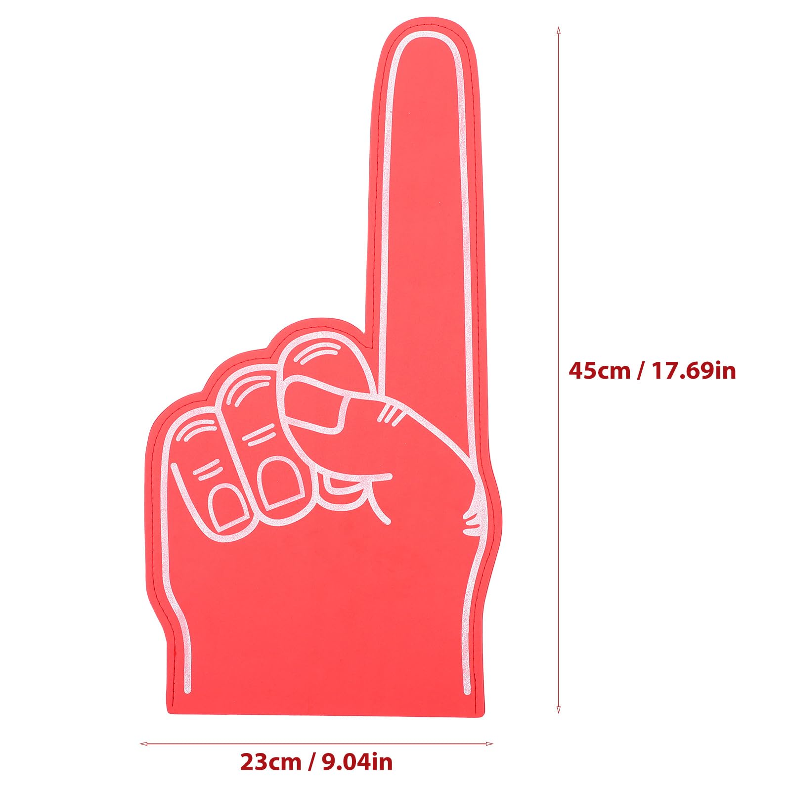 INOOMP 3pcs EVA Giant Foam Hands 18 Inch Cheerleading Foam Fingers Cheering Fingers For Sports Event Cheering Prop(Red ) - Image 4