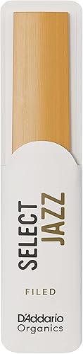 Miniatura 46 de D'Addario Organic Select Jazz - Cañas de saxofón barítono archivadas por Jazz, selladas individualmente, 4 medianas, paquete de 5