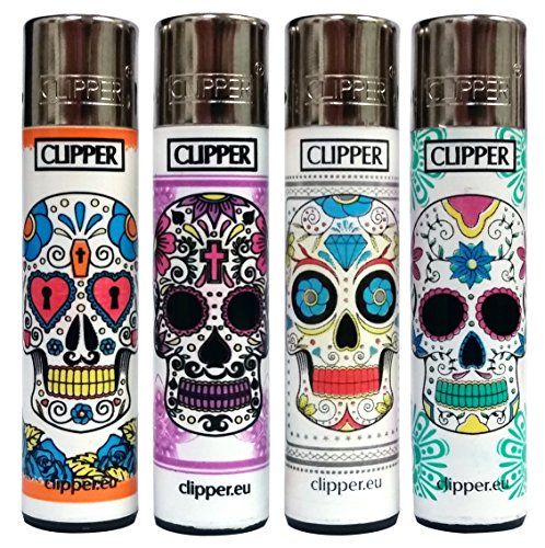 Bundle - 4 Items - Clipper Lighter Sugar Skulls 