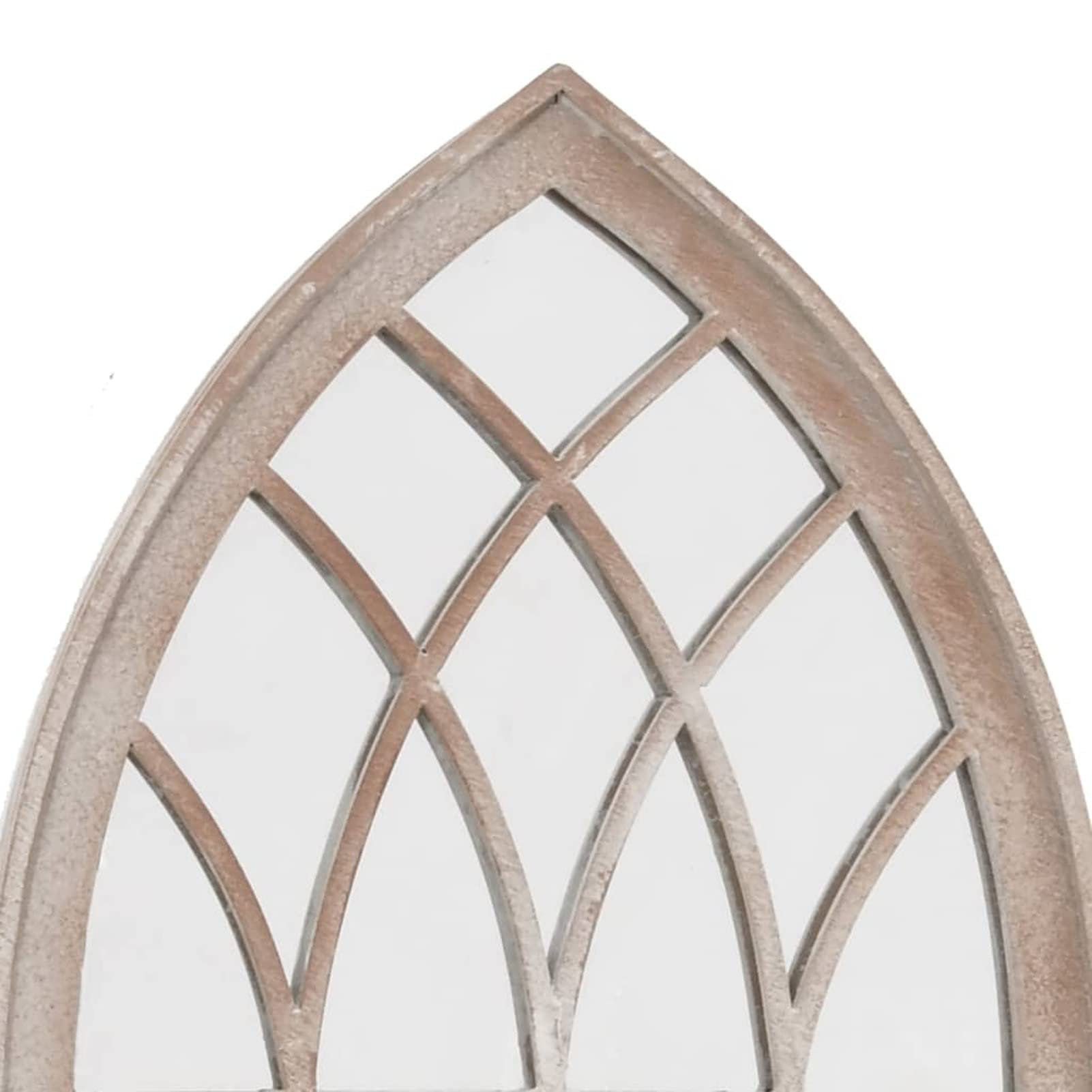 Tidyard Miroir de Jardin Miroir Décoratif Fer pour Utilisation extérieure Sable 70x30 cm