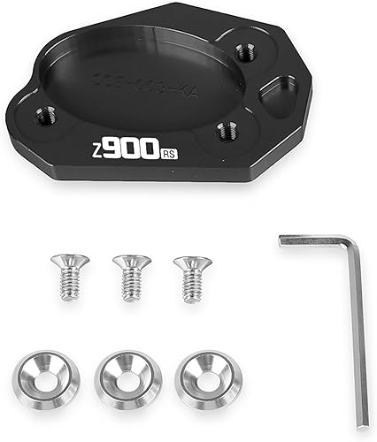 Miniatura 6 de CNC aluminio for Kawasaki Z900 Z900RS 2017-2023 Motorcycle Side Stand Enlarger Sled Sidestand Kickstand Foot Pad (Color  Z900 Logo)