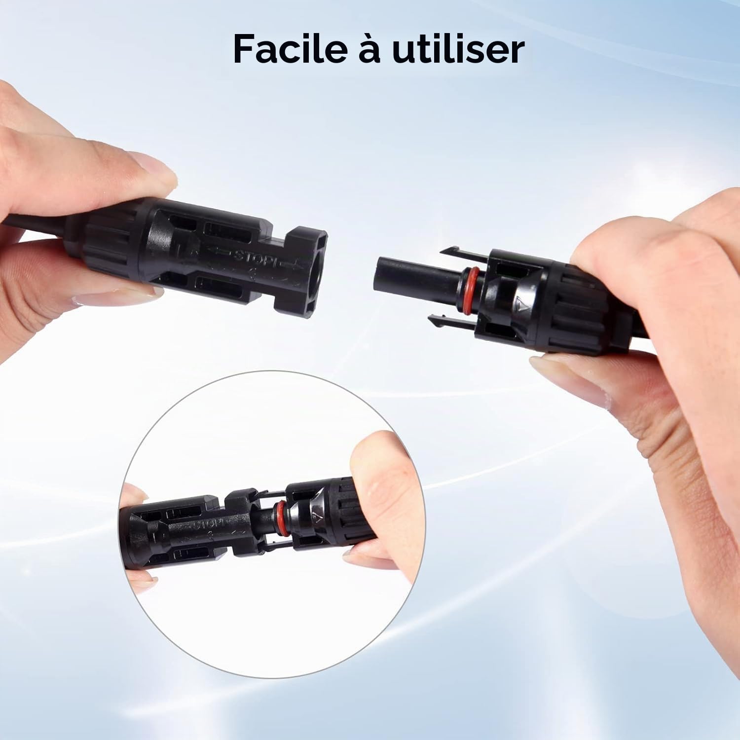 Thlevel Câble Adaptateur Compatible avec XT60 Solaire Panneau Charge Connecteur 12AWG 300CM pour Portables Générateurs Solaires