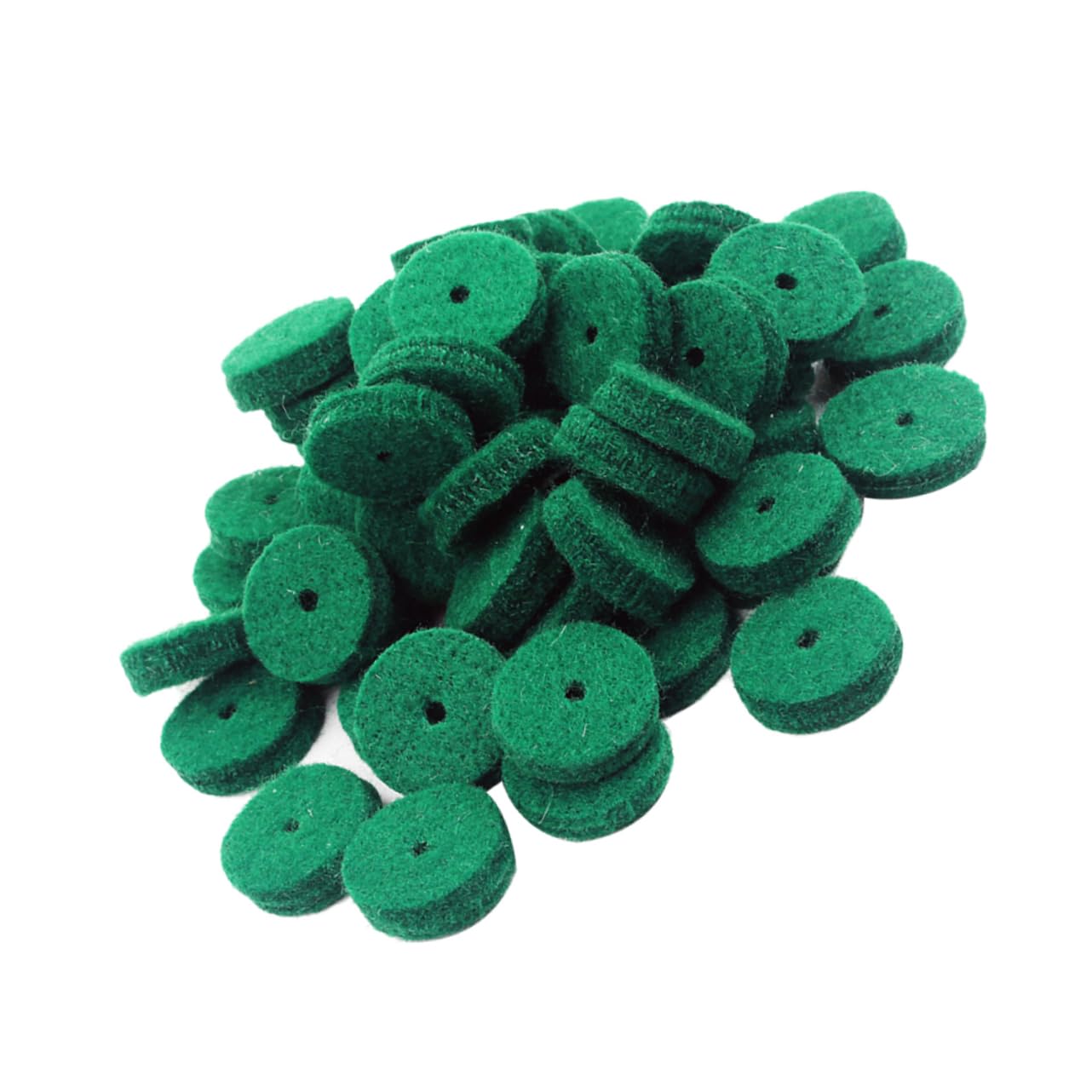 VANZACK 90 Pcs Piano Felt Washers for Keyboard Repair Green Felt Balance Rail Punchings Essential Piano Accessories for Key Leveling Maintenance