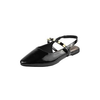 Metro Women's Black Chic atent Leather Slingback Shoes UK/3 EU/36(31-1099)