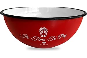 Red Non-Shatterproof Family-Size Popcorn Bowl