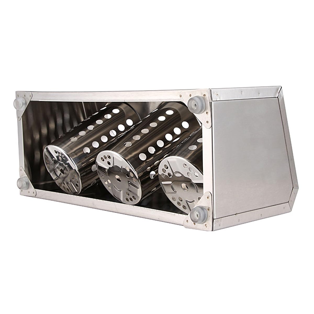 Soporte para Utensilios de Acero Inoxidable con 3 Compartimentos, Soporte cilíndrico para Cubiertos, para Cocina, Bares, cafeterías, restaurantes