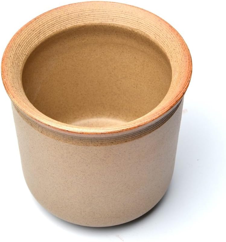 COOLSKY 4.7 Inch Round Ceramic Succulent Bowl Planter Bonsai Pot Classical Home and Garden Rough Pottery Flower Pots with Drainage Hole (with A Garden Tool Kit)