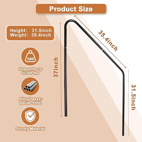 Miniatura 17 de Escaleras de 3 escalones para autocaravana, peldaños para bañera de hidromasaje, escalera de spa al aire libre con pasamanos, escalera portátil