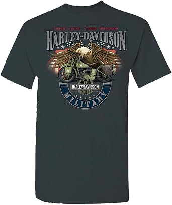 Harley-Davidson Military - Men's Military Green Graphic T-Shirt - Tour of Duty Pacific