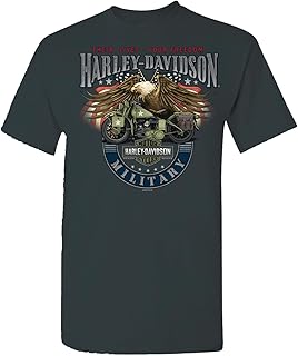 Harley-Davidson 밀리터리 - 남성용 밀리터리 그린 그래픽 티셔츠 - Tour of Duty Pacific