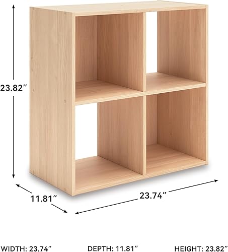 Miniatura 187 de Signature Design by Ashley Paxberry Coastal - Organizador de almacenamiento o librero moderno de 6 cubos, color blanqueado, diseño costero