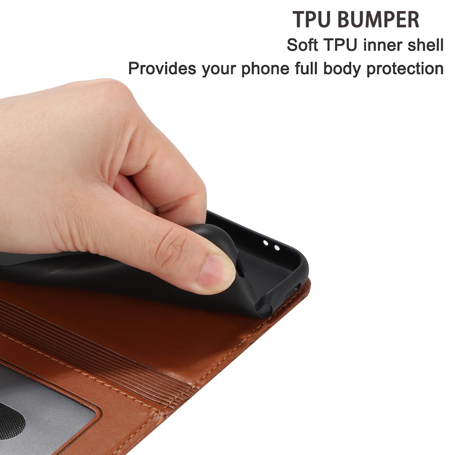 ZONNAVI Cover per Xiaomi Redmi 12, Flip Custodia Pelle PU con [Slot Cart] [Supporto Stand] [Magnetica], Cover a Libro Portafoglio per Redmi 12 (Rosso