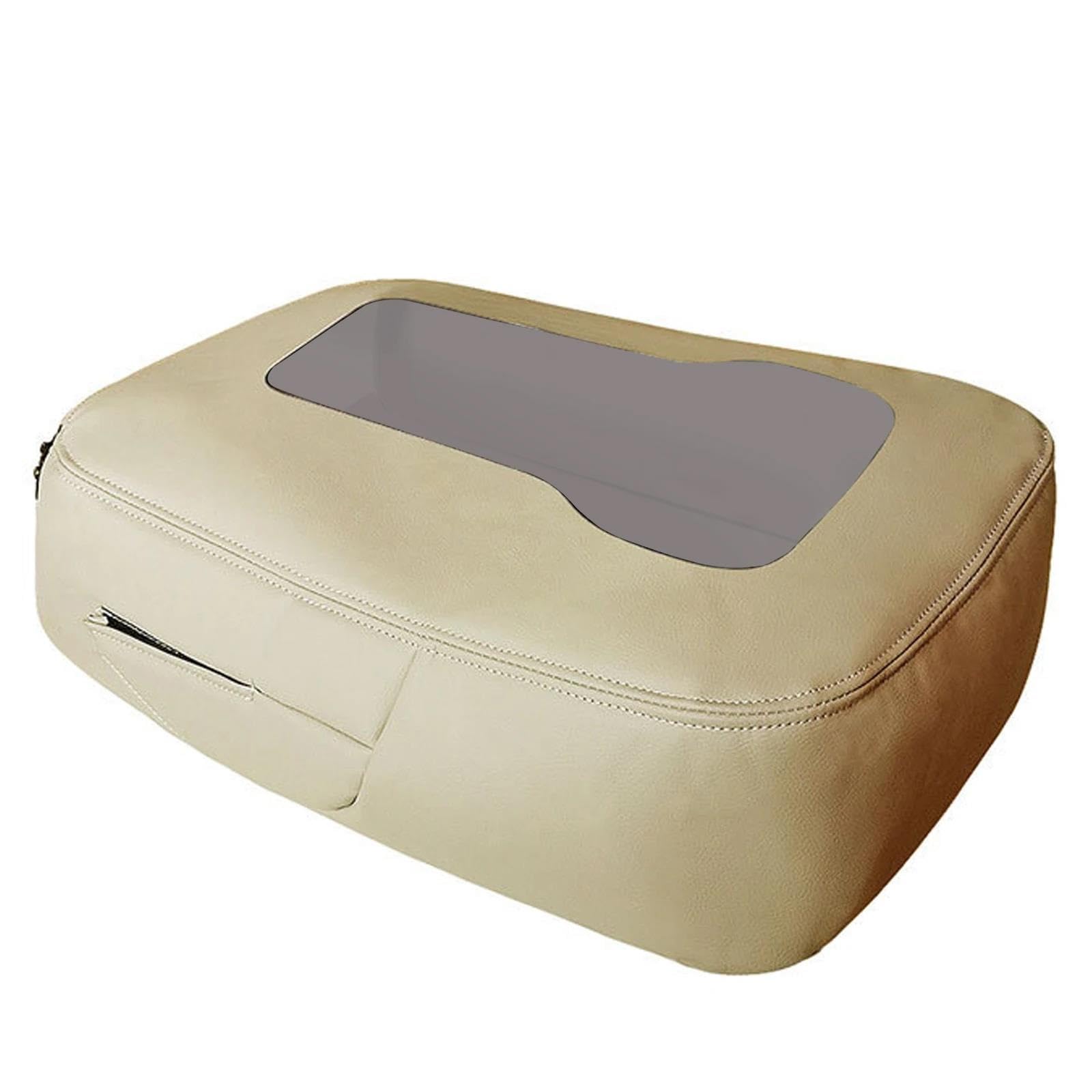 Armes centrales Housse Protection Accoudoir Central Voiture Compatible Pour Silverado Pour Tahoe Pour GMC Pour Sierra 2007-2013(Beige)
