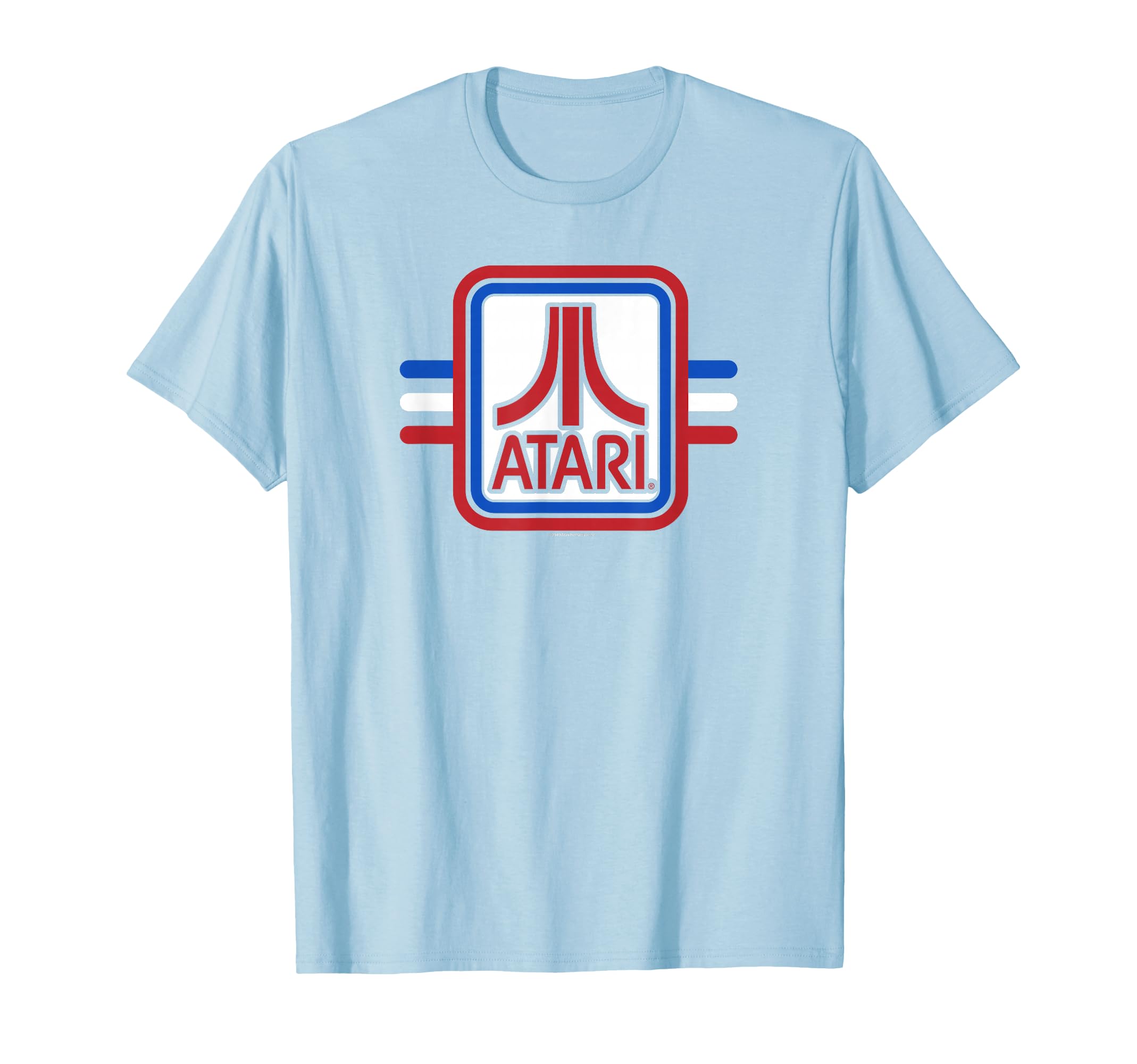 Atari Red White Blue American USA Flag Retro Video Game T-Shirt