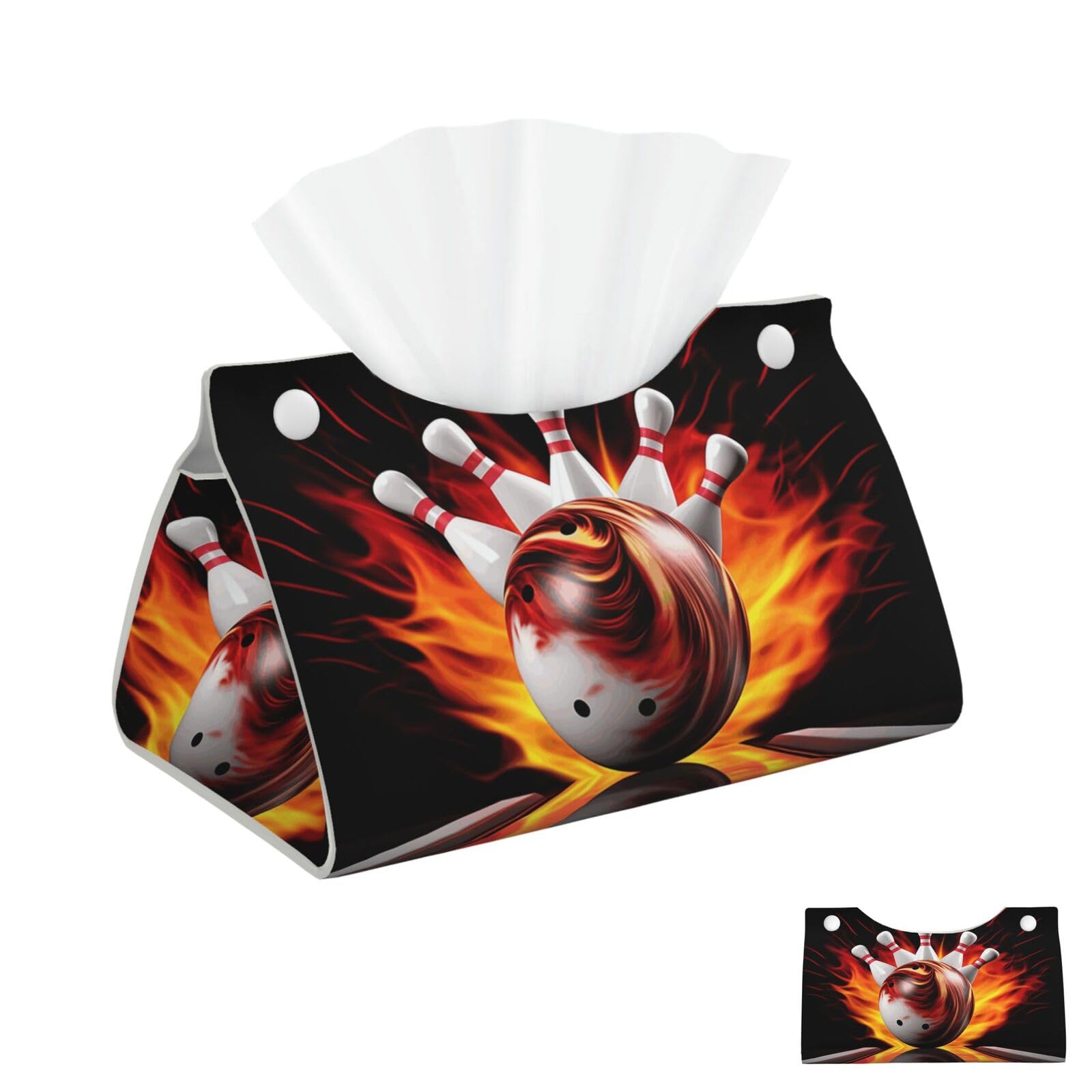 Bowling Ball Tissue Box Cover Square Cube Boxes