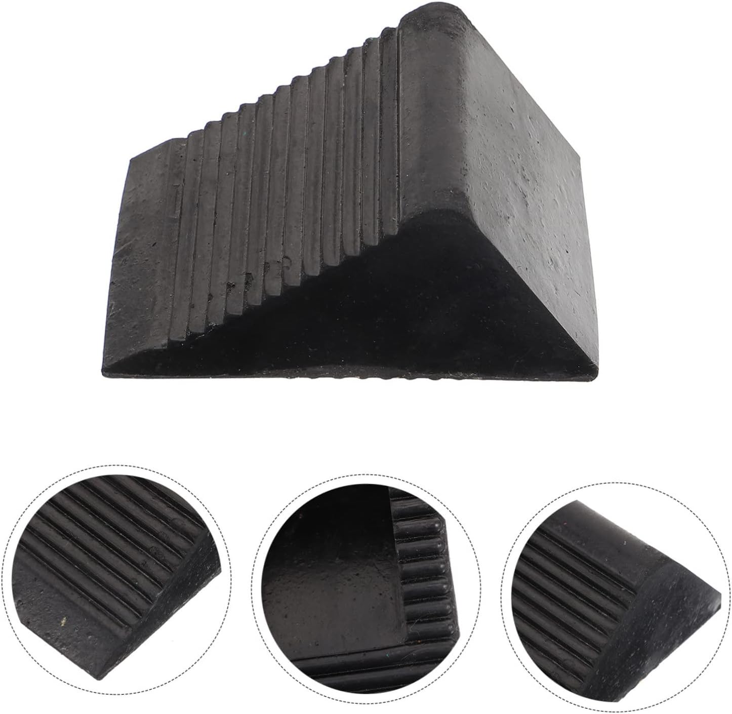 Portable Rubber Wheel Chock Anti-Skid Wheel Stopper for Rvs Trailers and Cars Compact Design for Easy Storage Non-Slip Grip for Durable Rubber Construction