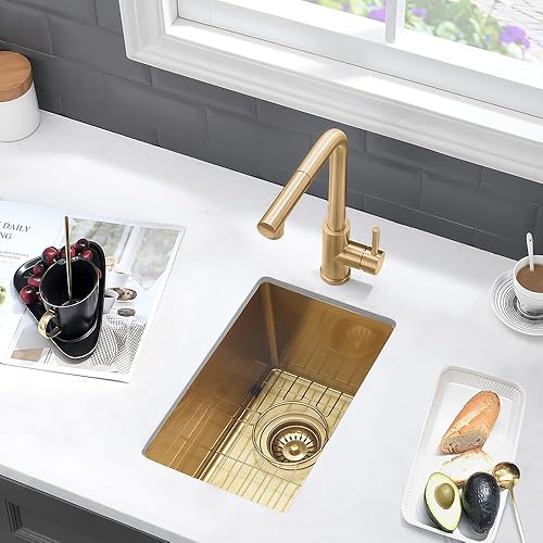 Vista 61 de Fregadero de barra de 21 pulgadas Undermount-VASOYO - Fregadero de cocina de montaje inferior de 21 x 17 pulgadas, estación de trabajo, barra