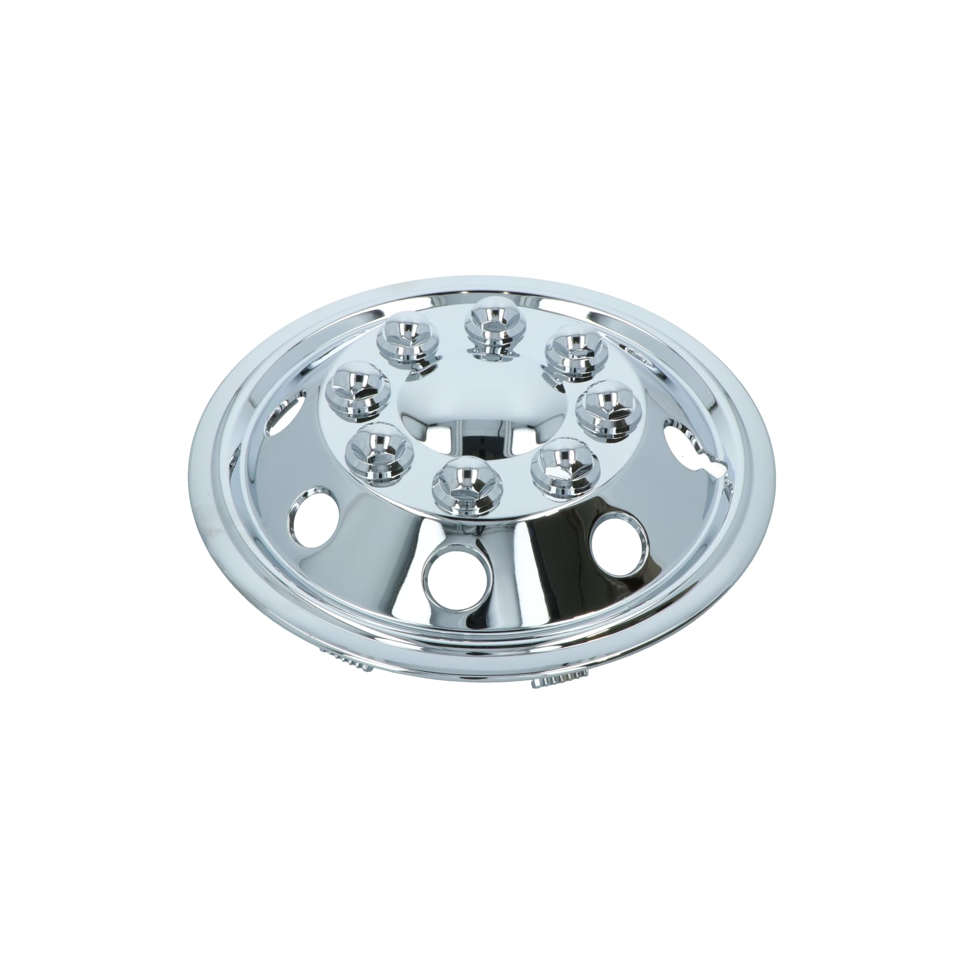 Carpoint 2210205 Jeu d'Enjoliveurs de Roues 14 Chrome Jantes Bombées, 4 pièces, Argent