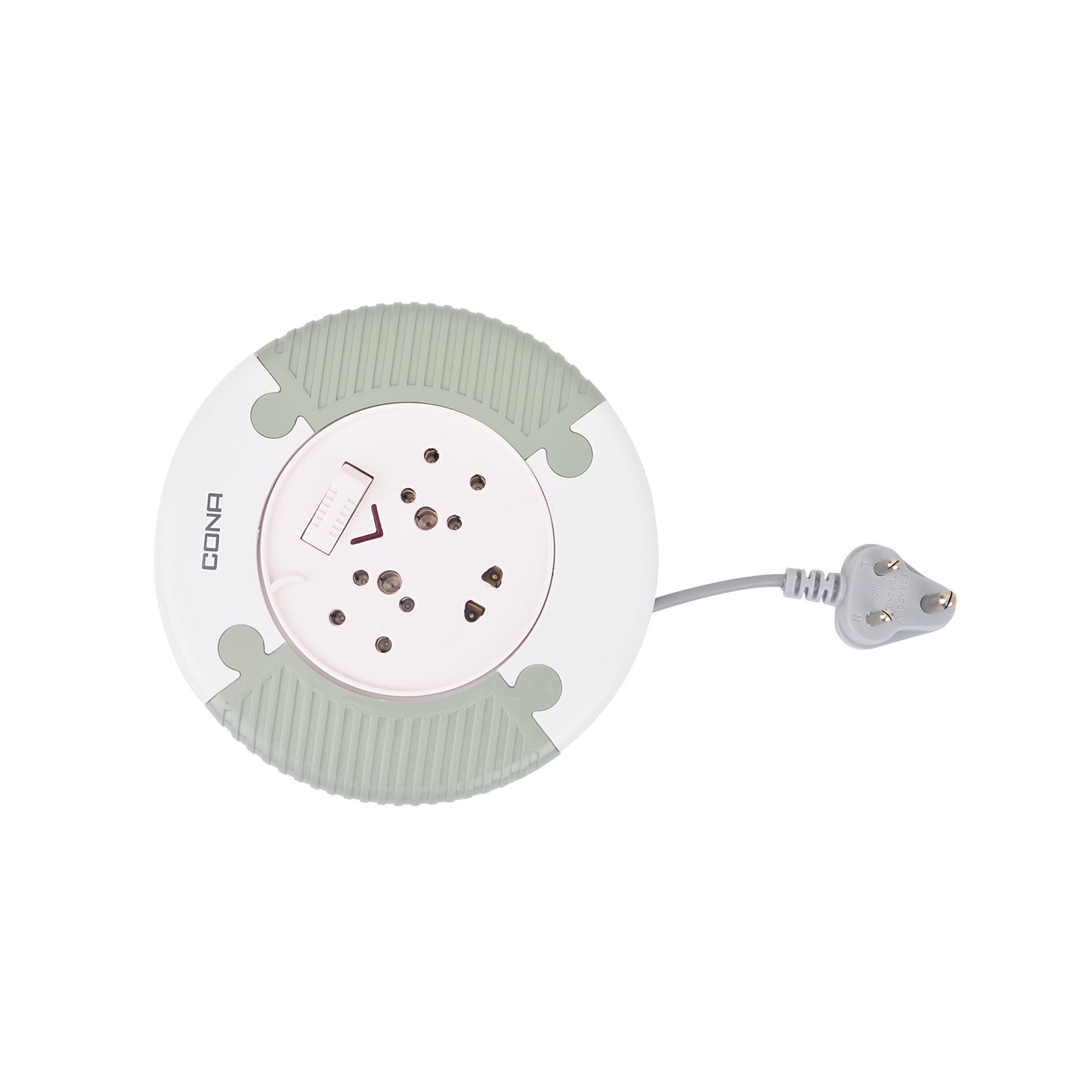 Cona Smyle Gold 3-Pin Flex Box / Extension Cord With 8-Meter Cable (Gray), 240 Volts