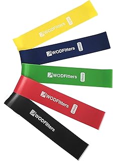 WODFitters Mini Bands Set - 5 Exercise Workout Resistance Bands - Exercise Loops - Workout Flexbands for Stretching, Physi...