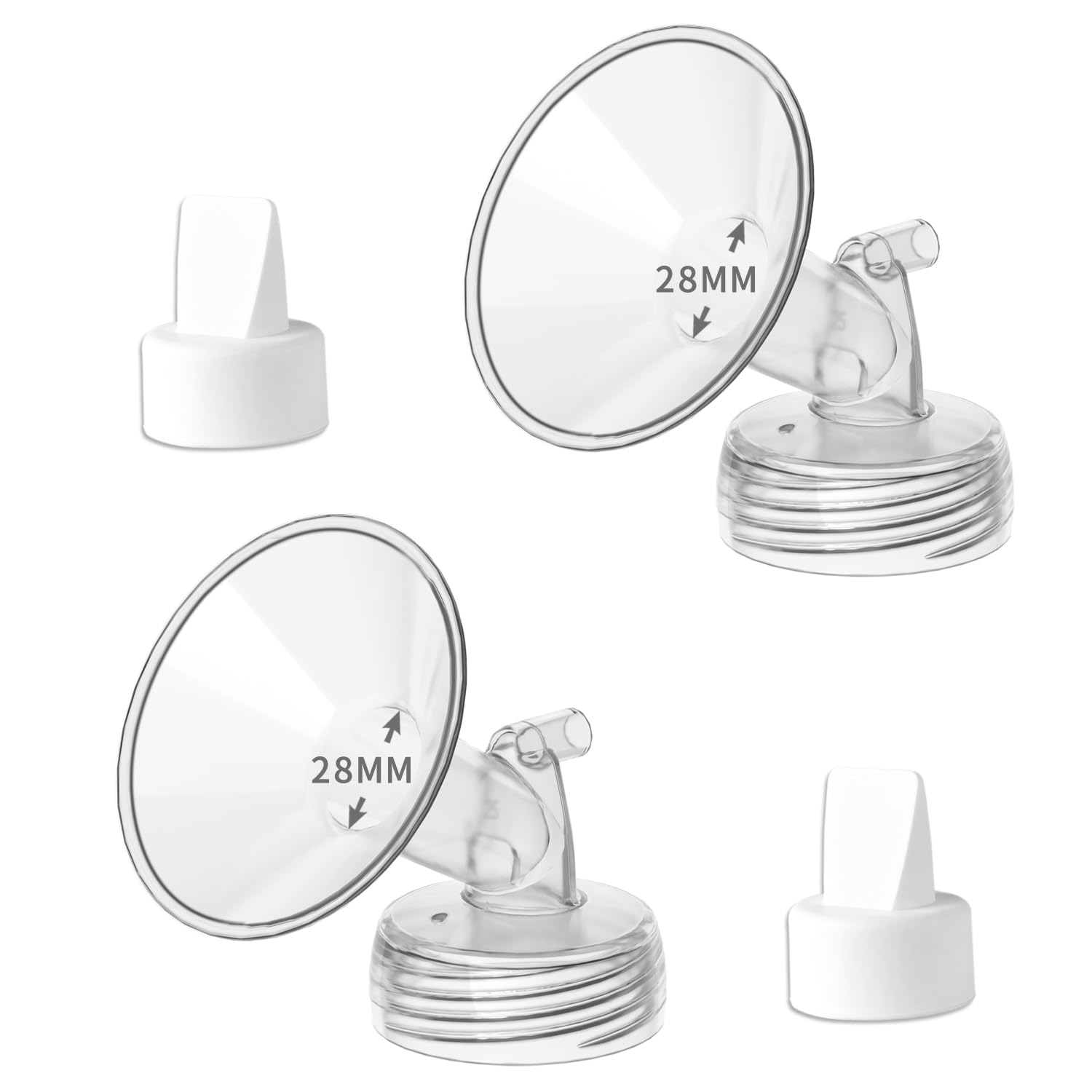 MOOMentaneous 28mm Wide Mouth Flange and Duckbill Valve Compatible with Spectra S1/S2 and 9 Plus Not Original Spectra Pump Parts Replacement