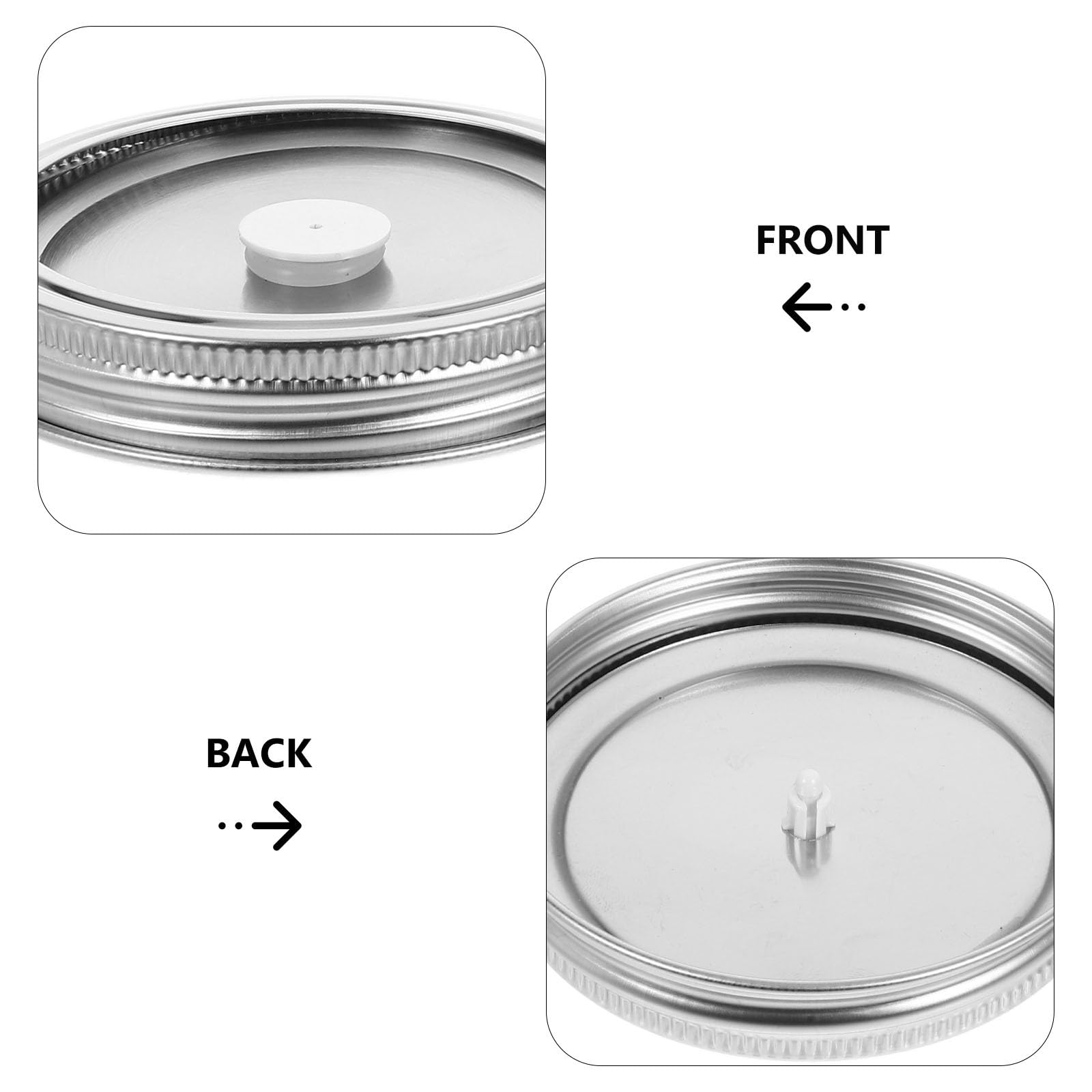 Sigillatrice Sottovuoto Tappo per Barattoli Compatibile Diverse Misure, per Conservazione Alimenti e Conserve Stili multipli per Barattoli in Inossidabile e Abs Stili multipli