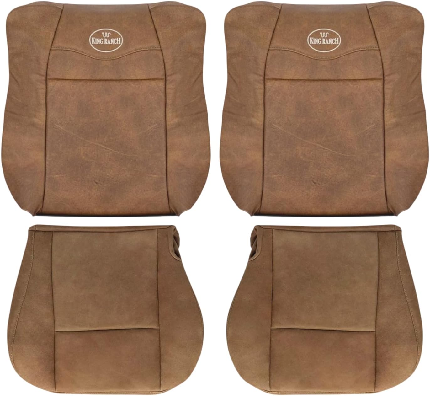 US Auto Seat Cover 2001-2003 fits Ford F150 King Ranch Genuine Leather Front Replacement Seat Covers