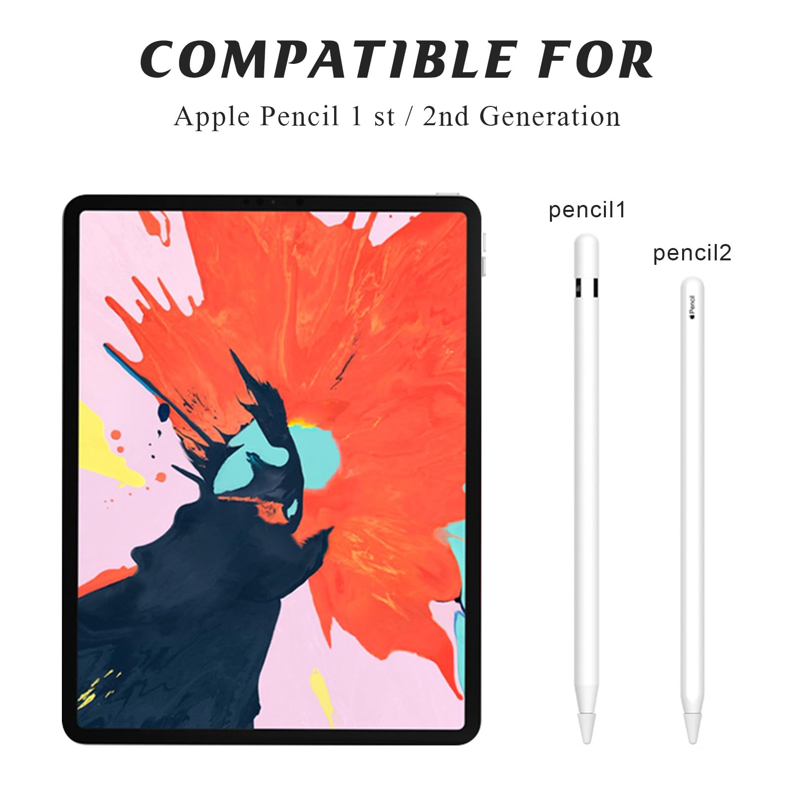 Punta per Apple Pencil, 6Pezzi Punte Tips Apple Pencil 2a /1a Gen e Apple Pencil PRO/USB C, Precisione Elevata Punte Tips Ricambio Accessori per Apple Pencil iPad iPencil