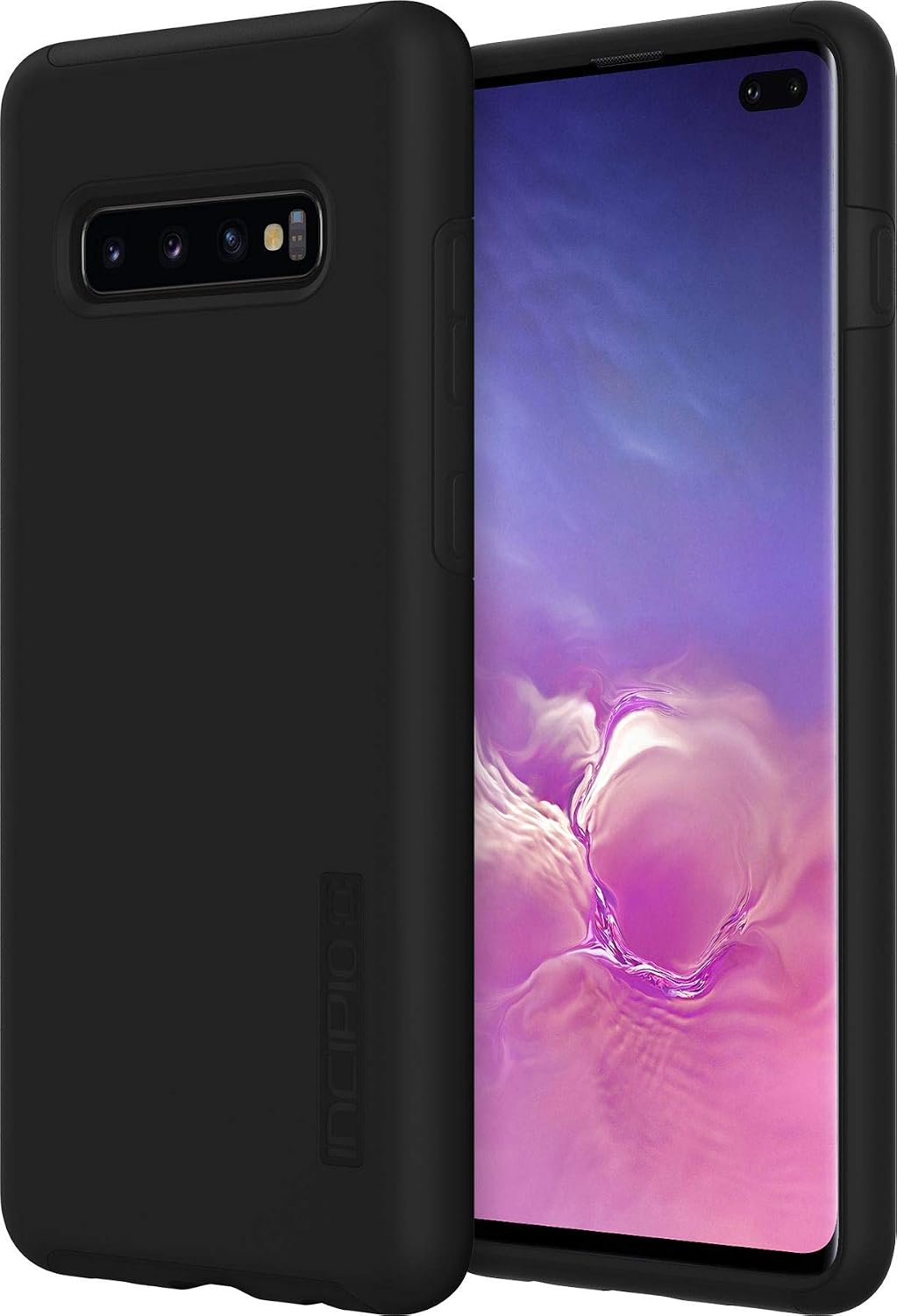 Incipio DualPro Dual-Layer Case for Samsung Galaxy S10+ with Hybrid Shock-Absorbing Drop-Protection - Black/Black